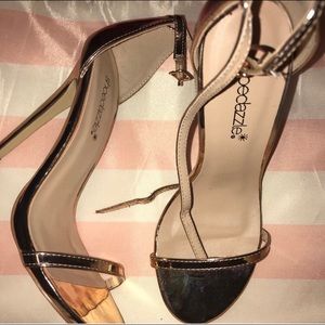 NOT SOLD - Gold Metallic High Heels